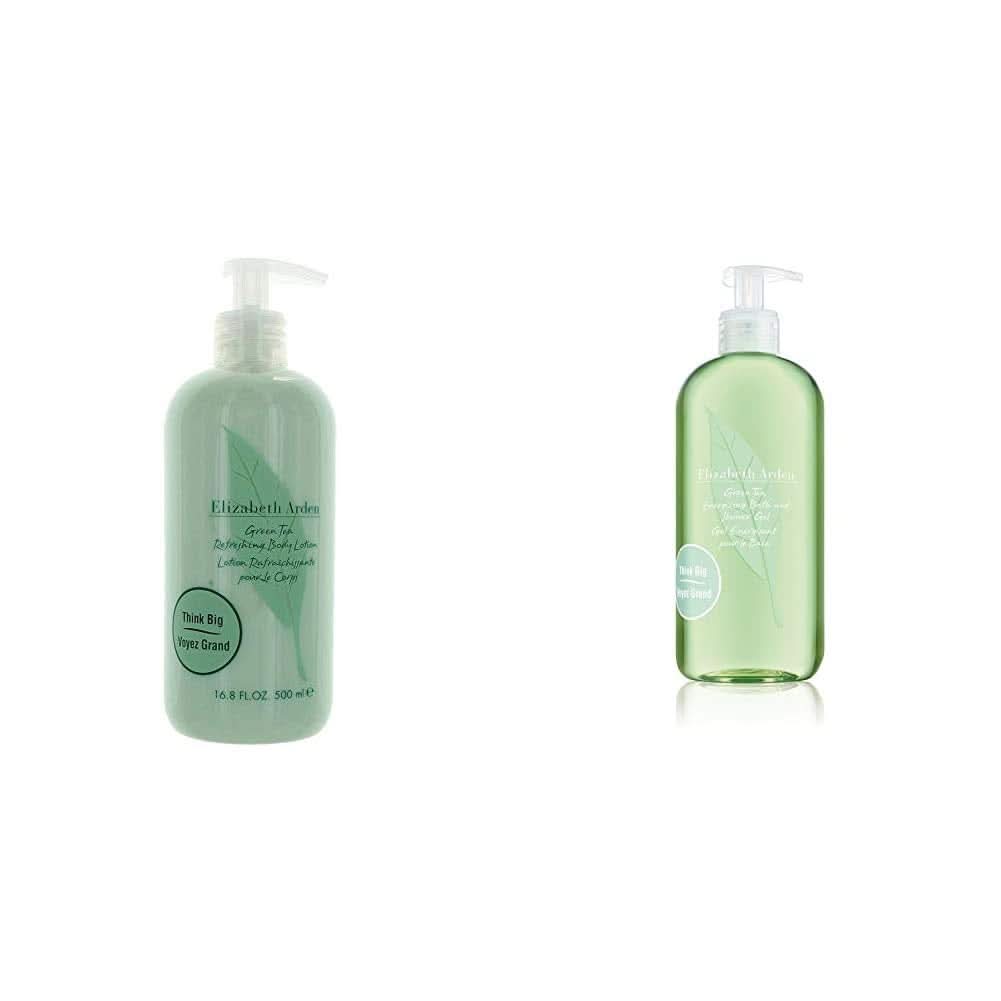 Elizabeth Arden - forfriskende bodylotion med duft af grøn teekstrakt, 500 ml Naty Shop Set Body Lotion + Shower Gel til brusebad og bad