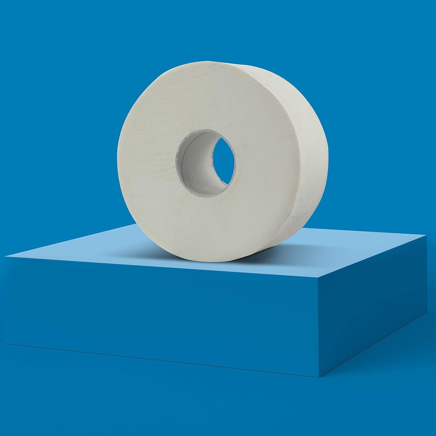 Amazoncommercial Mini Jumbo toiletpapir, uparfumeret, 2-lags, 6684 stykker, 1 pakke med 12 ruller, 557 ark pr. rulle, arkstørrelse: 30,5 x 9 cm, hvid, kompatibel med T2-dispensere
