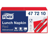 Tork 477840 Lime frokostservietter / 2-lags servietter til små måltider eller snacks / Avanceret kvalitet / 10 X 200 (2000) Papirservietter / 32,6 X 33 cm (L X B) / 1/4 fold