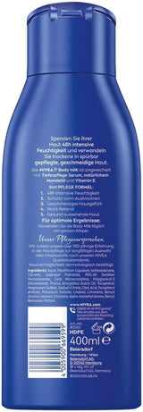 NIVEA Rich Body Milk, intensiv nærende kropscreme med mandelolie, 400 ml bruser og bad Naty Shop
