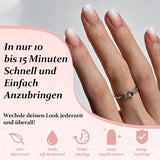 240 stk. Gradient Square Nails Set, Nude White Gradient Kunstige negle til Oil Pen Lim, Medium Ombre naturlige falske negle til kvinder DIY (Nude Square)
