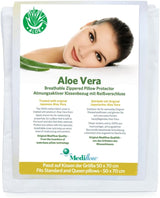 Mediflow aloe vera pudebetræk, pudebeskytter, bomuld, hvid, 40 X 80 Cm Naty Shop standardpuder 50 X 70 Cm