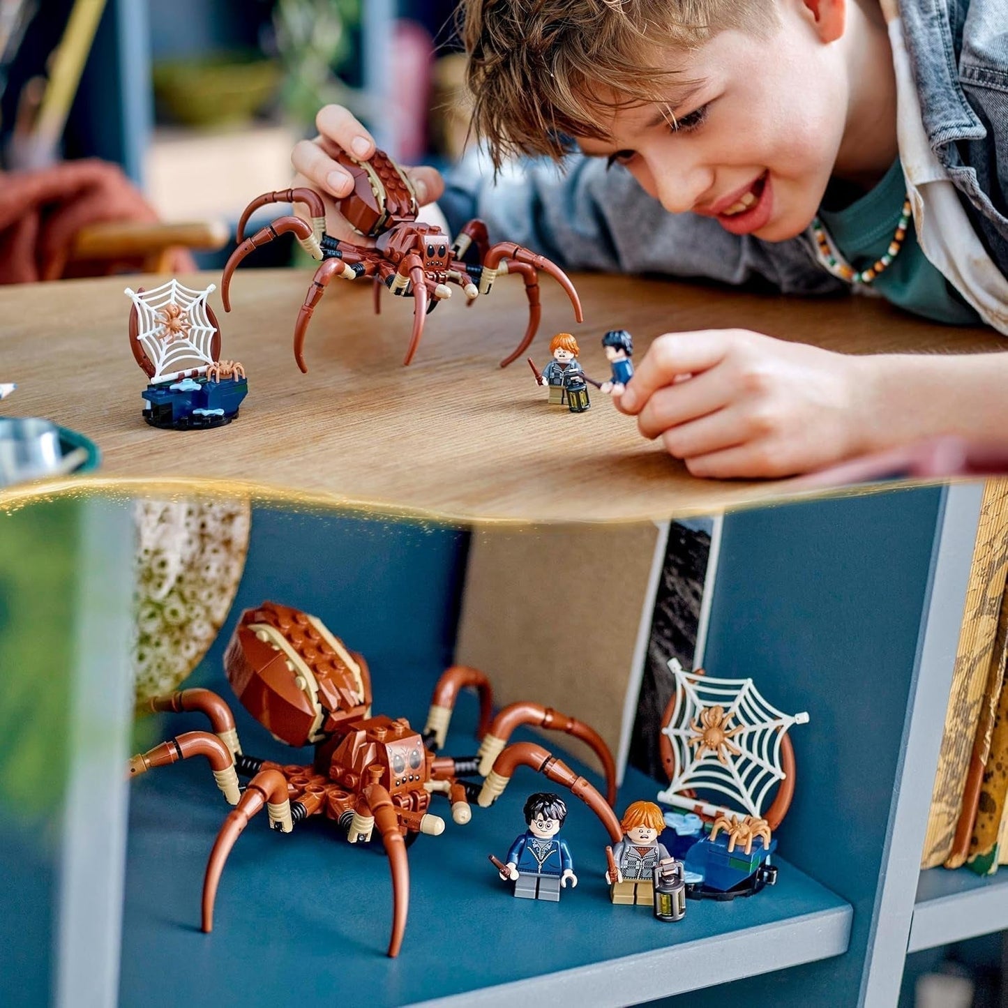 LEGO Harry Potter Aragog i den forbudte skov, Spider Fantasy Legesæt, Mytisk væsen, 2 minifigurer, Magisk gave til drenge, piger og fans i alderen 7+ 76434 Byggesæt Besuche den LEGO-Store