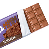 Milka MMMAX Noisette – Alpine mælkechokolade med et delikat og cremet hasselnøddefyld – 250g