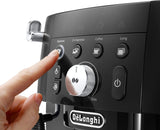 De'Longhi Magnifica S Smart ECAM 230.13.B Fuldautomatisk espressomaskine med mælkeskummer til cappuccino, espresso, kaffe og lang kaffe, direkte valgknapper og drejekontrol, 2-kops funktion, sort