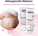 Sanosan Stretch Mark Minimiser, klinisk testet - bevist at reducere strækmærker efter graviditet, uden paraffinolie, farvestoffer, silikoner, 75 ml Kosmetik og skønhed Naty Shop