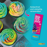 Decocino Neon madfarvesæt - 3 stykker - rød, lyserød, lilla - højdosis madfarve - til farvning af kager, muffins, cupcakes - smagsfri