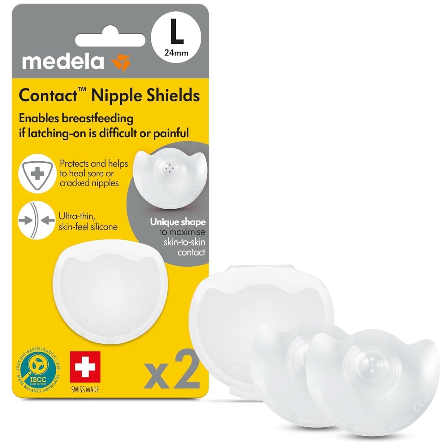 Medela 200.1631 Nipple Shield, flerfarvet Tilbehør Mad og amning Bebe Naty Shop