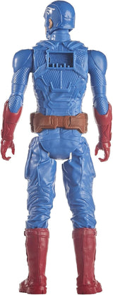 Marvel Avengers Titan Hero Series Blast Gear Captain America Action Figur 30 cm stort legetøj til 4+ år Blå Action Figurer Naty Shop