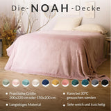 Sengetæppe HOMLA Noah 220 X 240 Cm - sengetæppe sofa behageligt tæppe - luftigt og blødt - grå polyester Senge og tæpper Besuche den HOMLA-Store