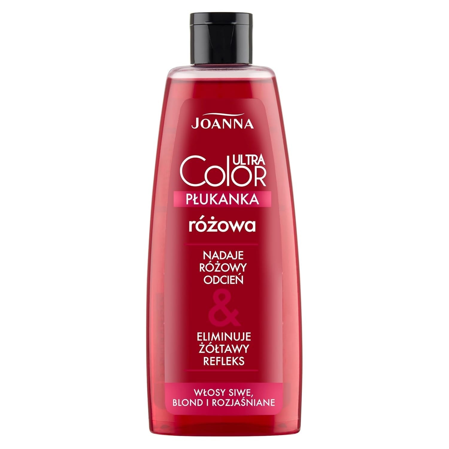 Joanna Ultra Color - Pink farvebalsam til blondt og lyst hår - Pastelrosa - Naturlig glans - Fjerner den gule nuance fra gråblondt hår - Midlertidig effekt - 150 ml Hårfarve Naty Shop