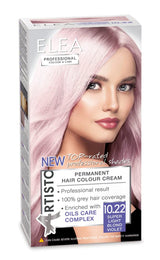 Farve & pleje permanent hårfarve 120ml, professionelt resultat, dækker gråt hår, beriget med olieplejekomplekser-Langvarig hårfarve (10.1 Super lys askeblond) Hårfarve Naty Shop 10.22 Super lys blond violet
