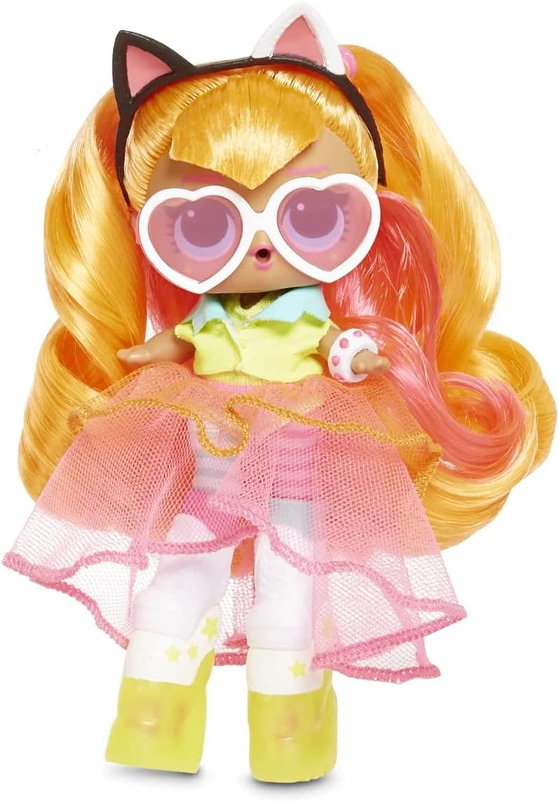 LOL overraskelse! 570776E7CAZ JK Mini Fashion Doll - 15 overraskelser, tøj og tilbehør - Samlerobjekter - Neon QT