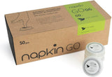 Go NPKGO00612 kapselrenseservietter med grøn te, viskose, hvid, 12-pak.