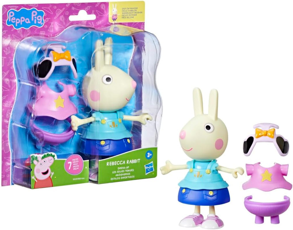 Peppa Pig Luisa Spoon - Sjov påklædningsfigur, 15 cm pigedukke med påklædningstilbehør og tøj, interaktivt legetøjssæt til småbørn fra 3 år og opefter