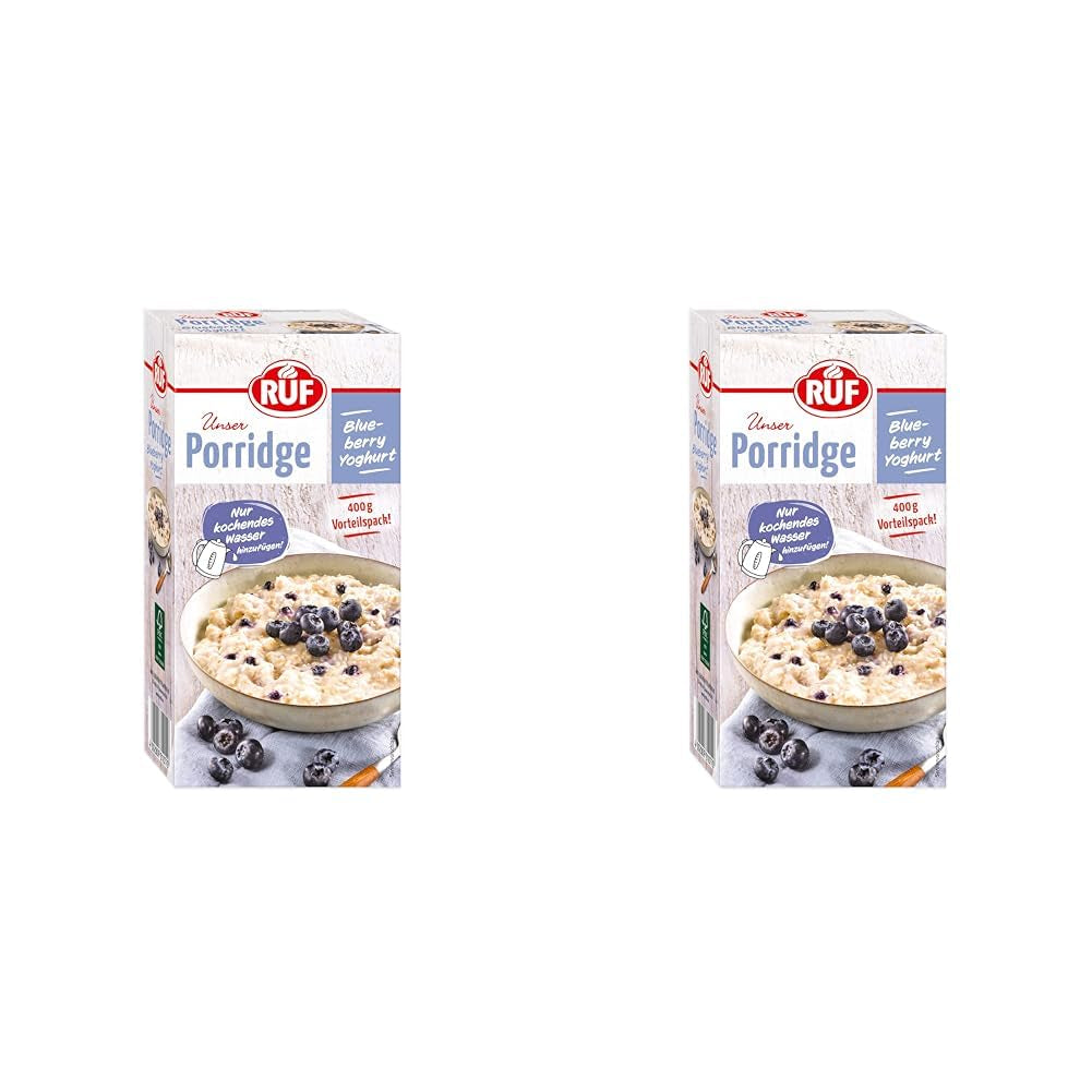 RUF kanel æble havregryn med hele havreflager, delikat kanelsmag og tørrede æblestykker, snacks, bulkpakke, 1 x 400 g