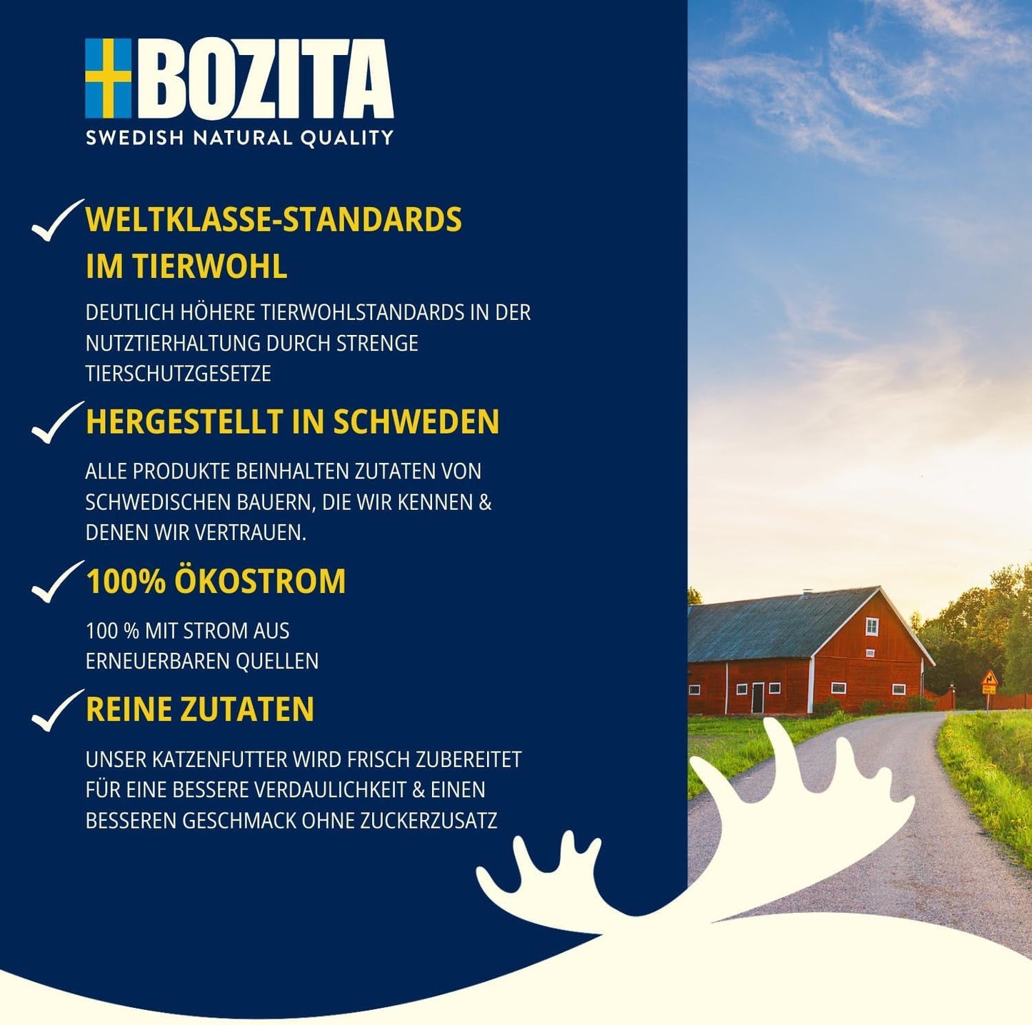 Bozita-pose vådfoder med stykker i sauce og kalkun - 12 portionsposer x 85 g korn- og hvedefri kattefoder - vådfoder til voksne katte med 8,5 % protein og 4,5 % fedt