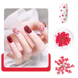 Nail Art Flowers Set Decoration - Gelnägel Zubehör 3 Farben(Orange,Blassrosa,Rose),Nail Art Aufkleber Trockene Blumen Kit Getrocknete Blumen Zubehör Sæt DIY Nageldekoration