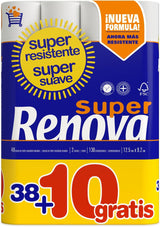 Toiletpapir Renova Super Prom - 48 ruller hvid