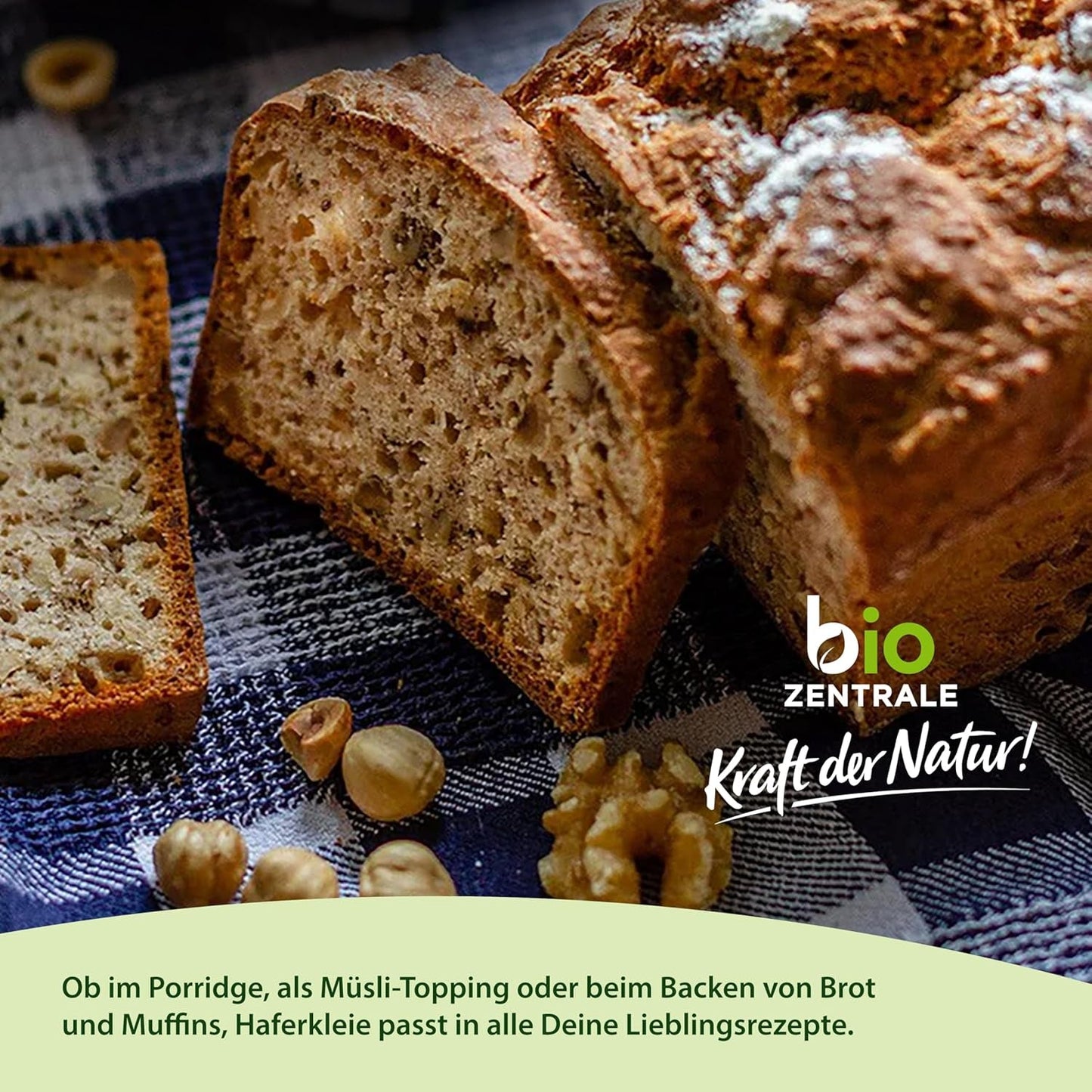 Biocentral økologisk havreklid 1 kg | Fordelagtig pakke | Fiberrig proteinkilde | Naturally vegan | Fra EU's landbrug | Lavt sukkerindhold