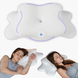 Nakkepude Ortopædisk Hovedpude Memory Foam Pude Side Impact Pude - Ergonomisk design Hul form til side-, ryg- og abdominal stød lysegrå cervikal ortopædiske puder Naty Shop Hvid 65X40X14Cm