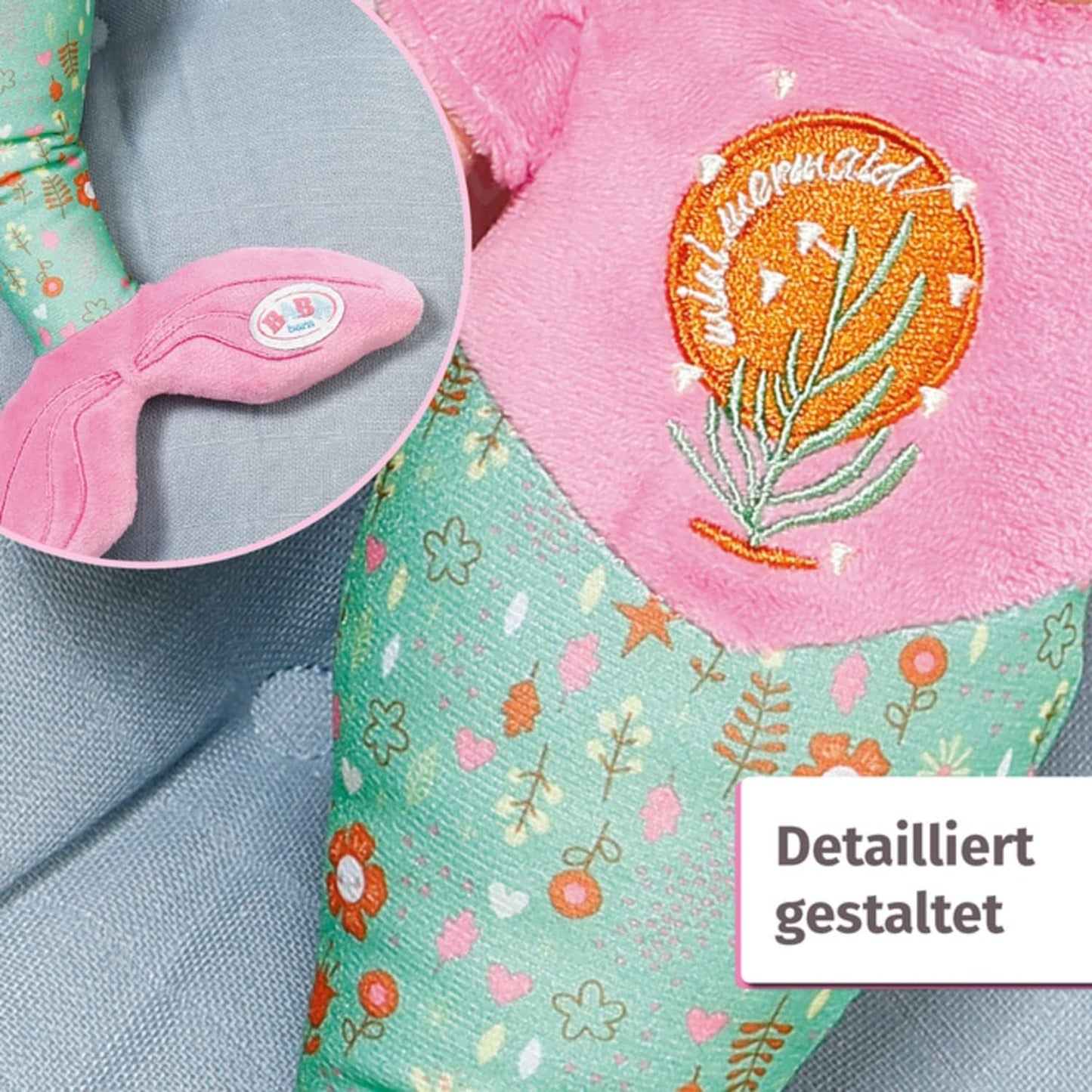 BABY born Mermaid til babyer, vaskbar blød dukke, havfruedukke med blødt vinylhoved, 33 cm høj, 832288 Zapf Creation