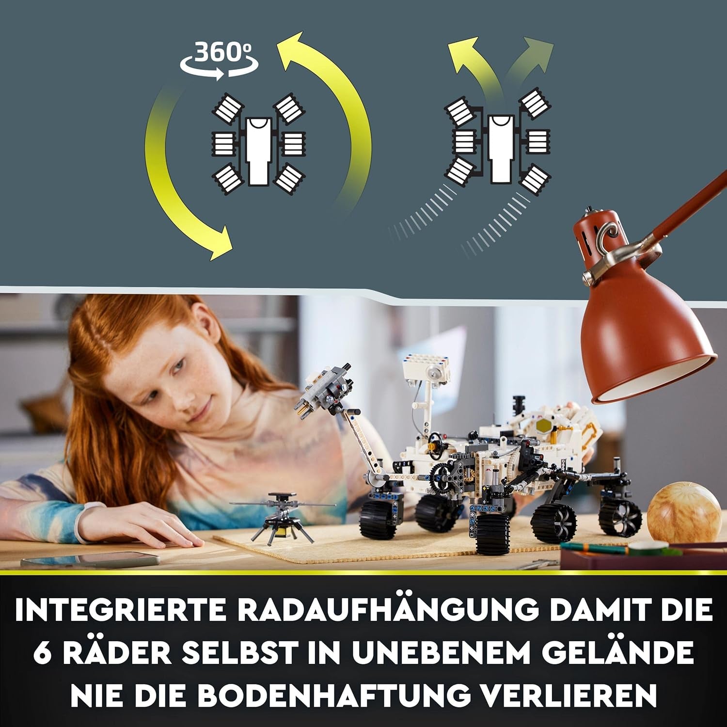 LEGO Space Legetøjssæt 42158 Technic NASA Mars Rover Perserverance with Ar App, Science Building Legetøj til piger og drenge 10+ byggesæt Besuche den LEGO-Store