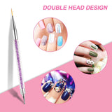 Sularpek Nail Art Pinsel, 5 Stück Nageldesign Pinsel, Nail Art Dotting Tools, Nail Art Liner-Pinsel, Zum Herstellen Von Nagellack, Punktieren, Feinmalerei, DIY