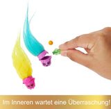 Mattel DREAMWORKS TROLLS United We Stand - Behårede overraskelser Viva Dukke med lyst gult plyshår og 3 overraskelsestilbehør, til børn fra 3 år og opefter, HNF11