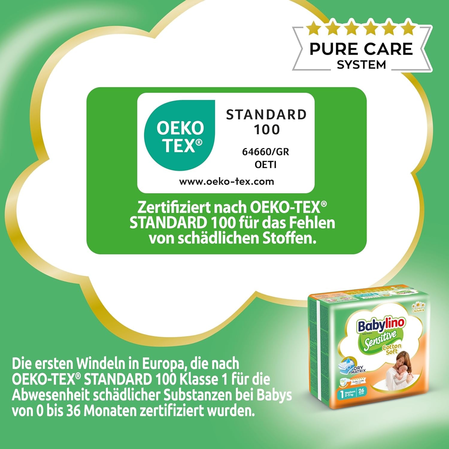 Følsomme babybleer, str. 1, nyfødt (2-5 kg), 26 stk