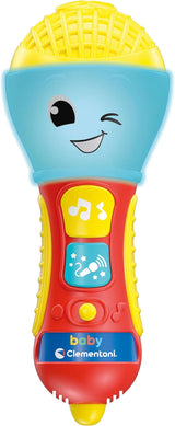 Clementoni - Babymikrofon, elektronisk musikspil til tidlig børn, legetøj 10-36 måneder, aktivitetscenter med lys og lyde, 17931 Bebe Naty Shop Toys Standardtitel