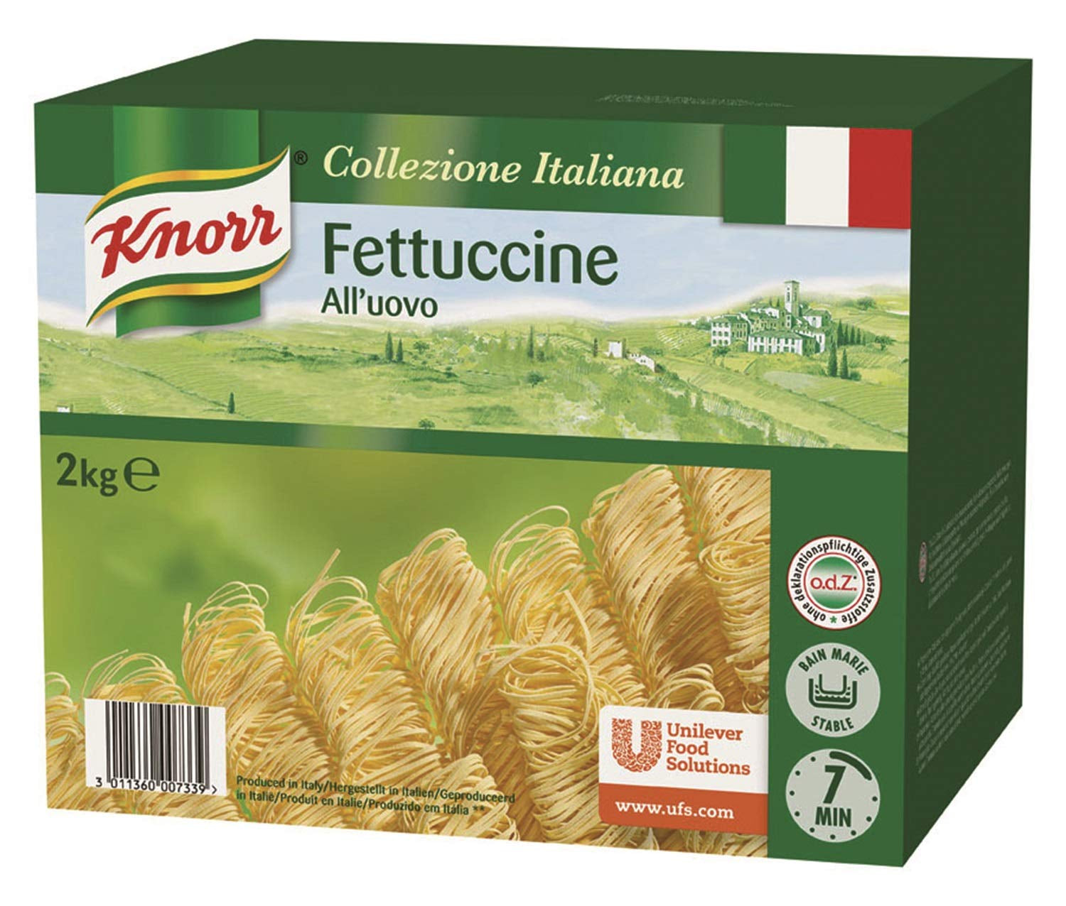 Knorr Fettuccine Pasta med æg - Nudler med smal bånd - Stor pakke nudler, 2000 g