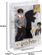 Mattel Harry Potter - samlerdukke (ca. 26 cm) med Hogwarts-uniform, Gryffindor-kappe og tryllestav, legetøj fra 6 år FYM50 Actionfigurer Naty Shop