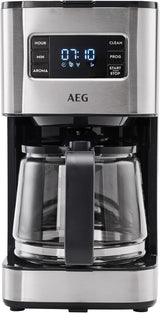 AEG Deli 5 espressomaskine, 1,5 l, programmerbar timer, holde varm funktion, sikkerhedsstop, vandstandsindikator, optimal dosering, anti-dryp funktion, rustfrit stål, CM5-1-6ST