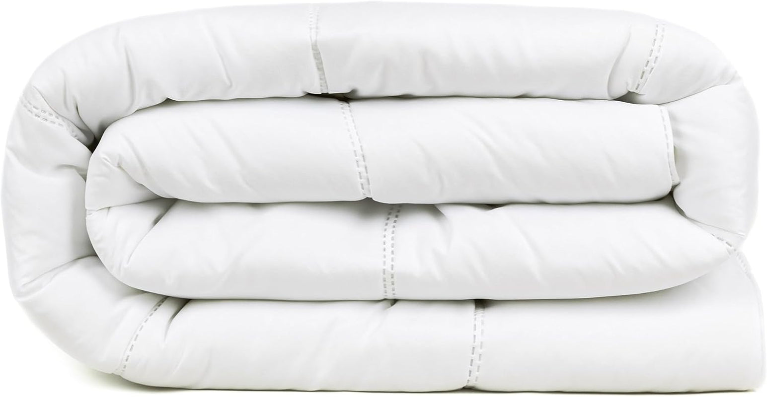 Dyne TRAMAS+ 200 Gr/M² til senge lavet af silikoniserede hule fibre - 150X220 Cm - Oeko Tex certificeret - Hvid, blød, varm, minimalistisk - Seng 90 Cm Dyner og dyner Naty Shop 180X220 Cm