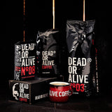 DEAD OR ALIVE Espresso No3 - Starke Espressobohnen 1kg - 100% Robusta - Kaffeebohnen für Kaffeevollautomat und Espressomaschine - Ganze Bohnen mit viel Koffein aus Italien - Kaffebønner