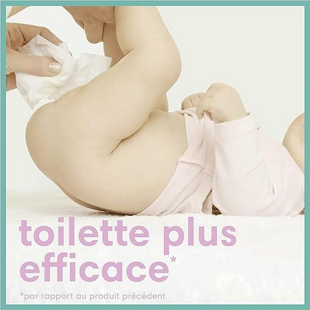 Pampers Sensitive babyservietter, 624 servietter (12 x 52), uparfumerede, til skånsom, skånsom rengøring (pakke med 2)