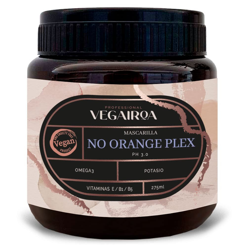 VEGAIROA - No Orange Plex Mask - Maske der neutraliserer orange toner - Dyb fugtgivende pleje - Professionelt vegansk frisørprodukt - 300g Naty Shop Hair Mask Standard titel