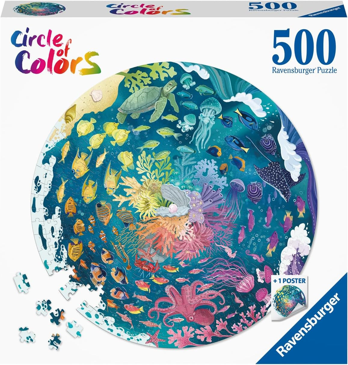Ravensburger Puslespil 17170 Farvecirkel - Hav- og ubådspuslespil 500 brikker Puslespil Naty Shop