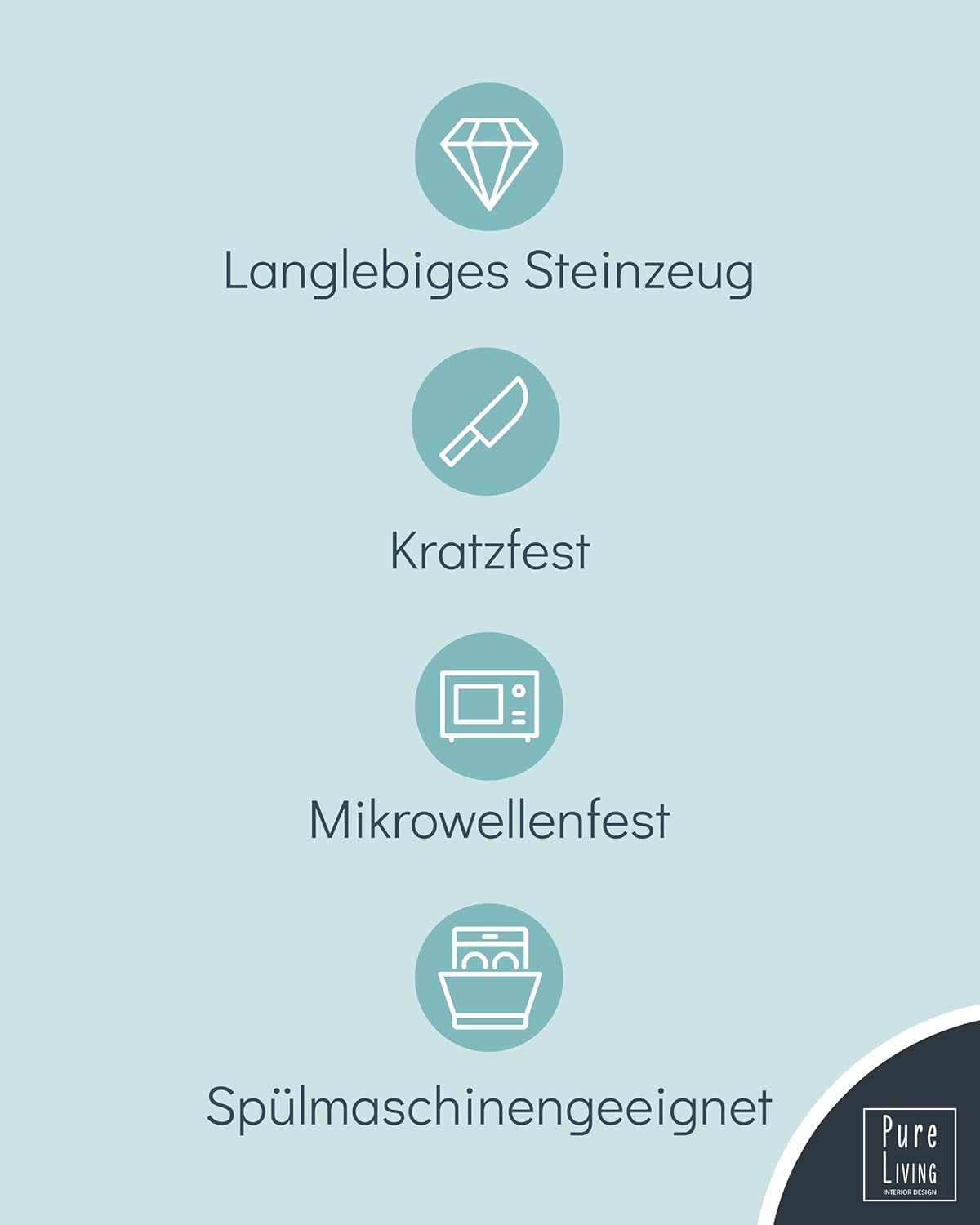 18-delt keramisk stentøjsstel til 6, Ibiza-design, TESTVINDER. Et lækkert middelhavsservicesæt af keramisk stentøj med skåle og tallerkener. Pure Living servicesæt i røgblå.