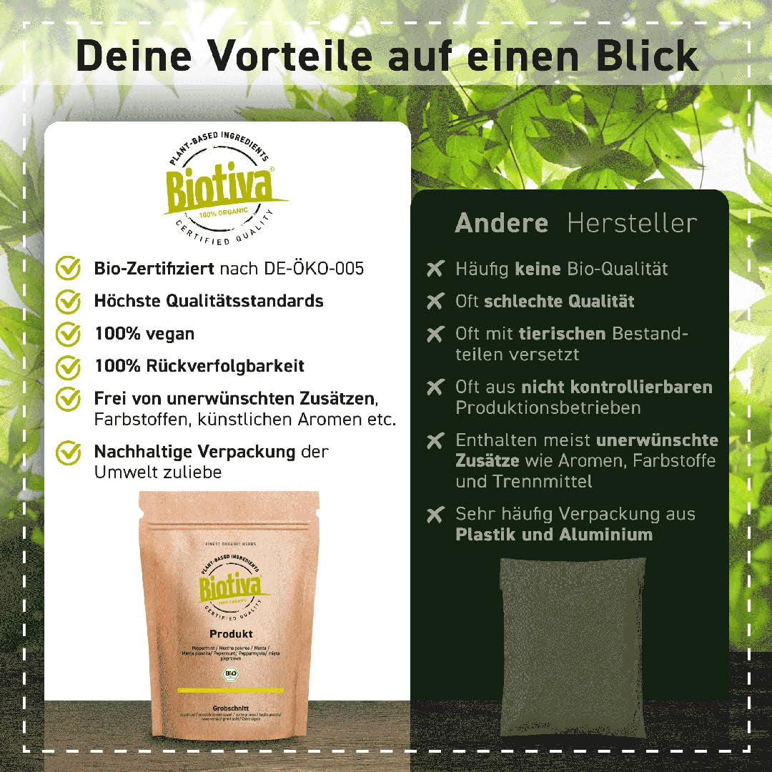 Økologisk Matcha-te 100g - Original Matcha-pulver - Tea Latte Smoothies - Økologisk Matcha af højeste kvalitet fra Japan - Aftappet og kontrolleret i Tyskland - Biotiva