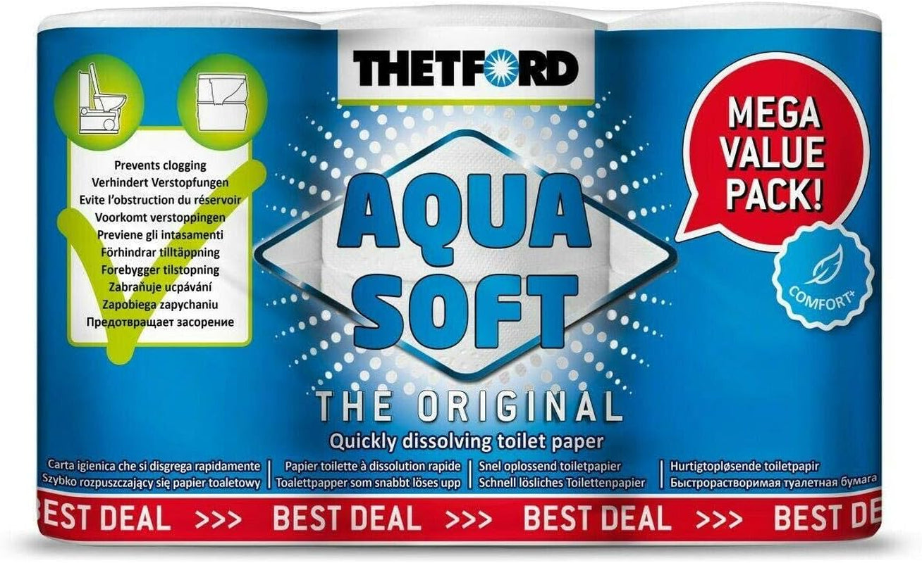 Aqua Soft Toiletpapir Bærbart toiletpapir 4 ruller/flasker Campingtoiletter Udendørscampingtoiletpapir