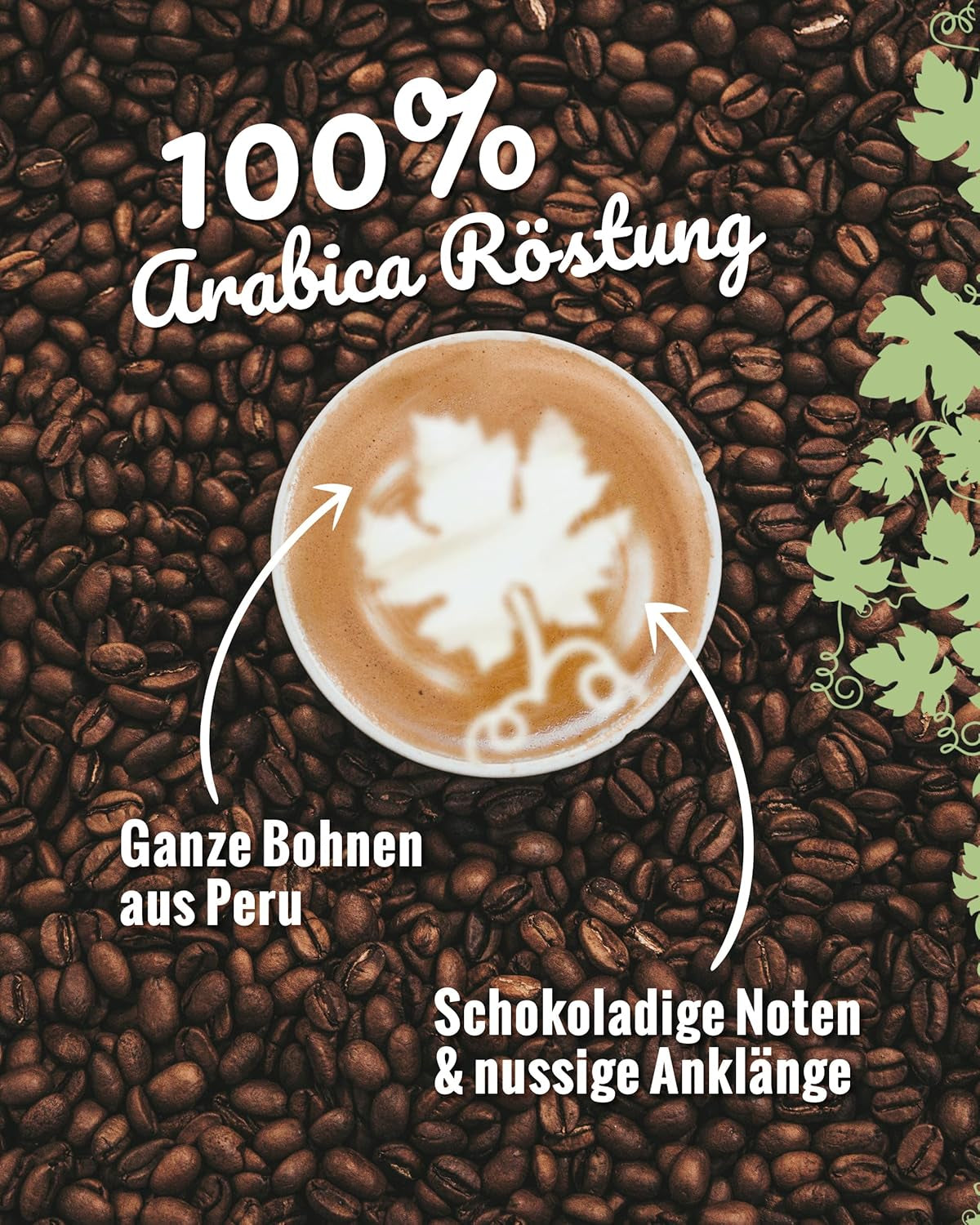 Blank Roast - BIO Winzer Kaffee 1000g - schonend mit Pfälzer Rebholz geröstet - ganze Kaffee-Bohnen aus Peru - 100% Arabica Röstung - schokoladig & nusig - säurearm