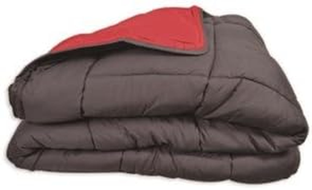 Calgary Dynebetræk Polyester grå/rød, Polyester, Grå/rød, 200X140X1 Cm Dyner og dyner Naty Shop 200X140X1 cm