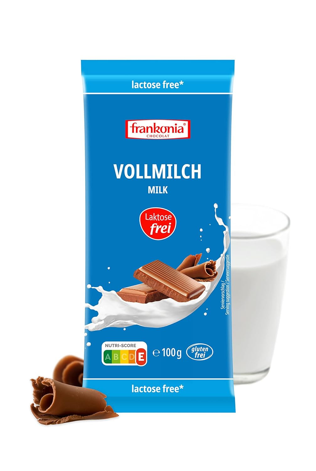 frankonia CHOKOLADE Sødmælkschokolade uden laktose og gluten, 100 g