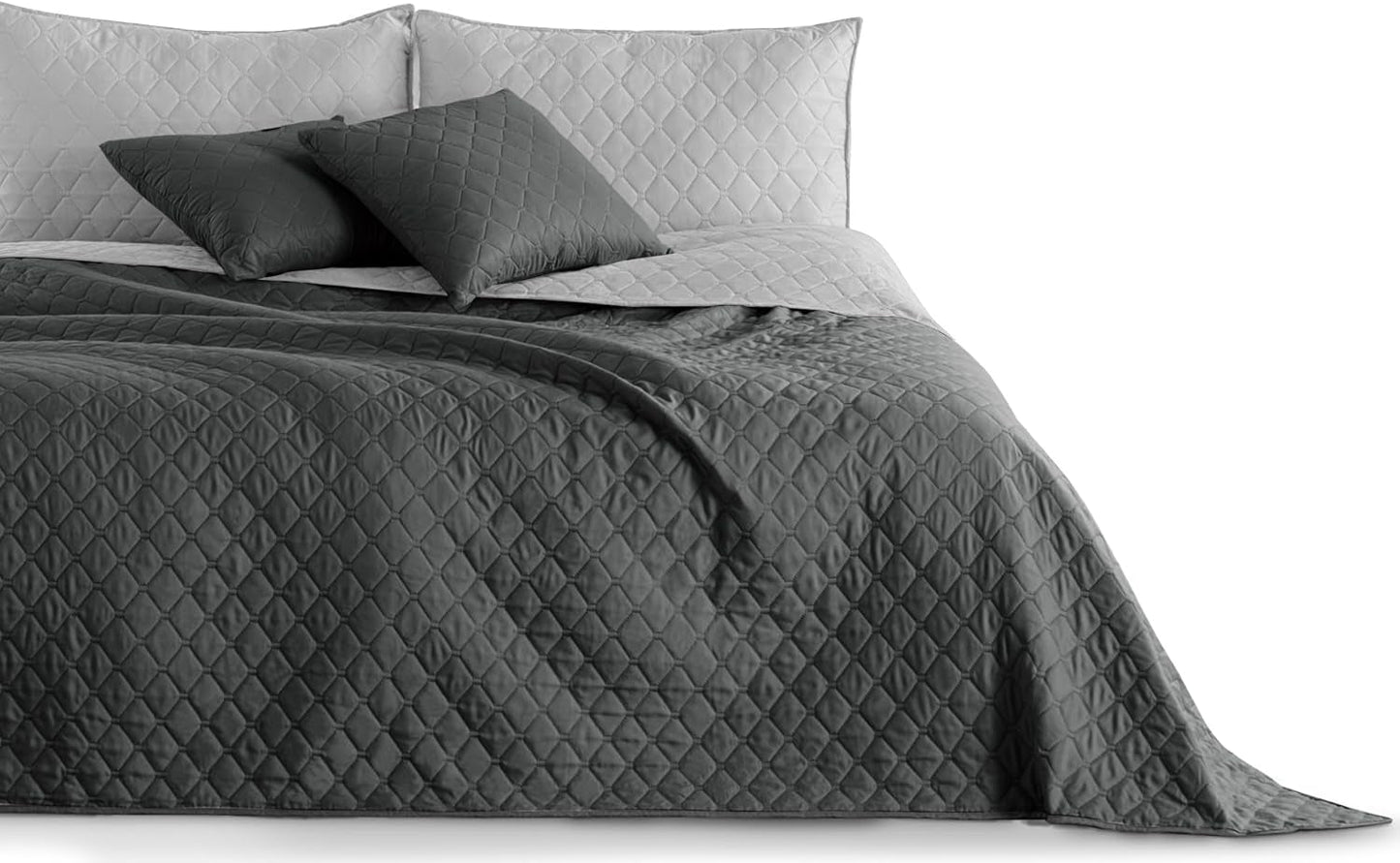 Decoking Sengetæppe 200 X 220 Cm Grafit Antracit Sølv Grå Tosidet sengetæppe let at vedligeholde Axel Senge og tæpper Besuche den DecoKing-Store Axel Grafit Sølv 200 X 220 Cm
