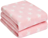 DREAMSCENE behageligt tæppe fluffy tæppe fleece tæppe - stue tæppe varmt vinter blødt, sofa tæppe, sofa tæppe, putte tæppe børn, stue & putte tæpper 120X150Cm, sofa plaid tæppe grå stjerner Senge og tæpper Besuche den DREAMSCENE-Store Pink 150m X