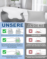 2 i 1 Nakkepude Pude Memory Foam Pude Ergonomisk ortopædisk pude 2 Sovehøjde Nakkestøttepude til side / ryg / mavestøtte Cervikal ortopædiske puder Naty Shop