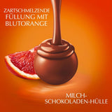 Lindt LINDOR Rød Orange Chokoladekugler | 1 kg genlukkelig pose | ca. 80 chokoladebolsjer med smelte-i-mund-fyld | Bulkpakke, chokoladegave