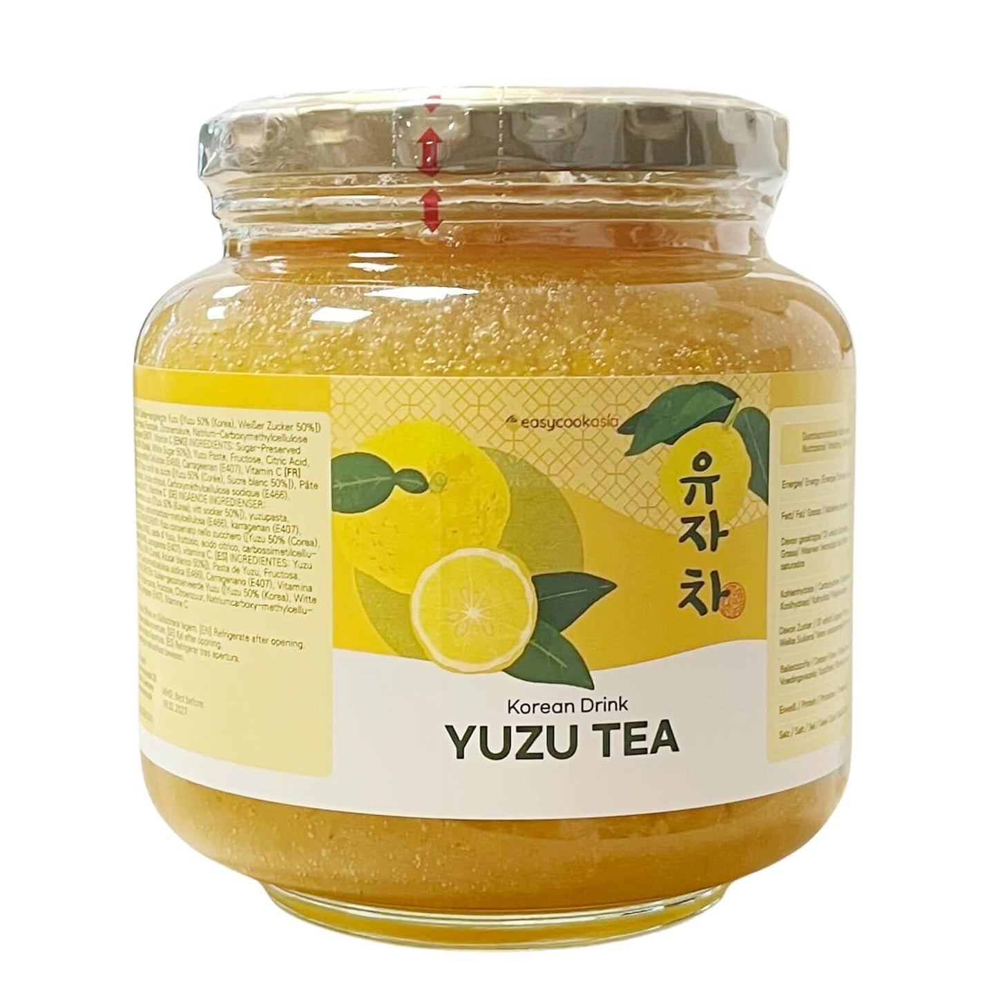 Easycookasia koreansk drik – Yuzu te | Frugtagtig, sød og citrus | Med vitamin C | Til te, limonade, cocktails og desserter | Oplev asiatisk tekultur (500 g)